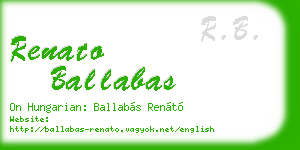 renato ballabas business card