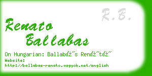 renato ballabas business card